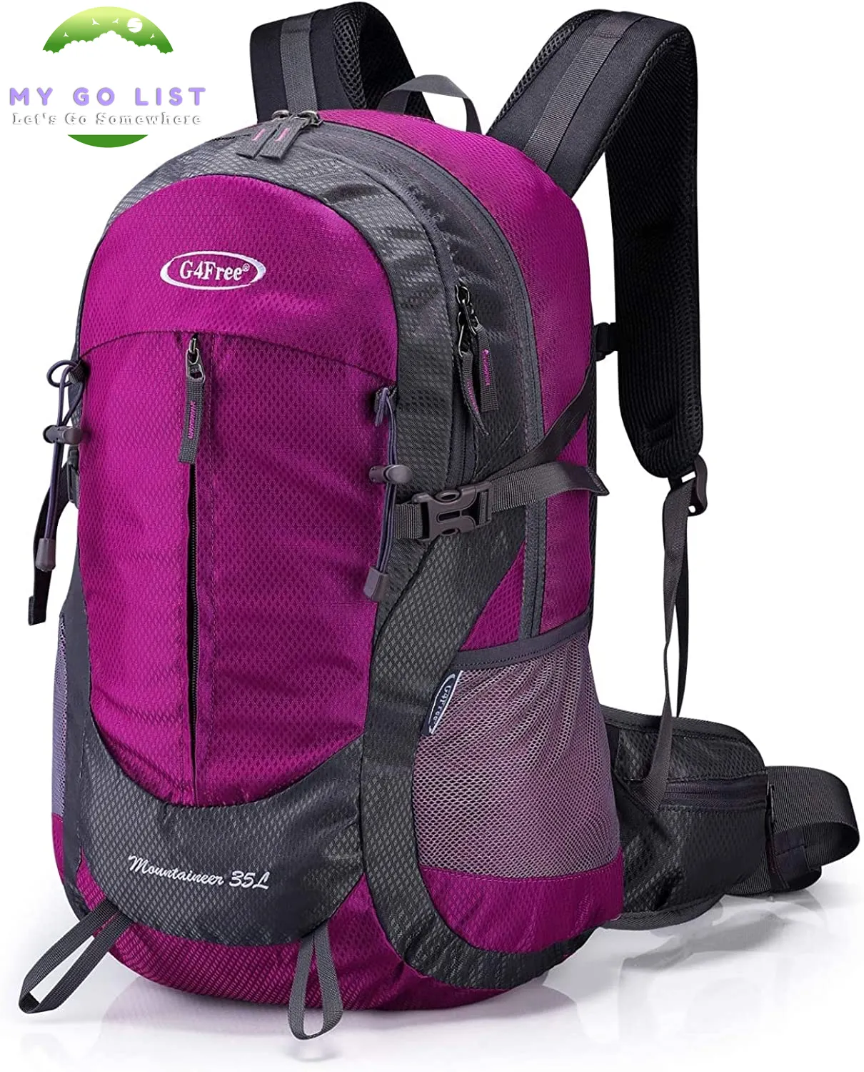 35L Hiking Backpack Water Resistant Travel Daypack