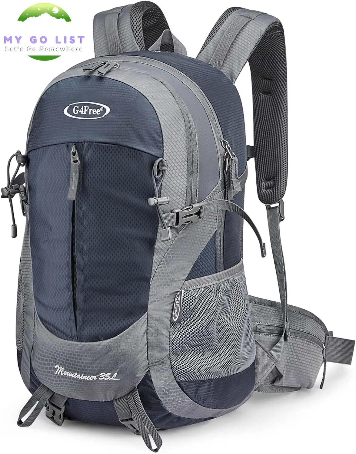 35L Hiking Backpack Water Resistant Travel Daypack