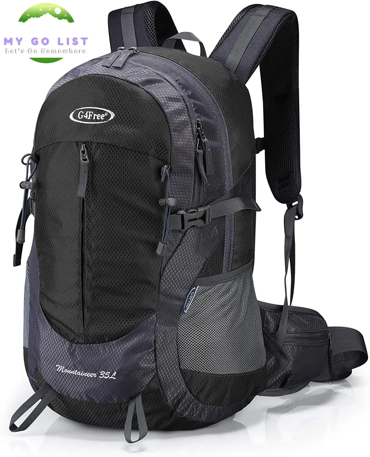 35L Hiking Backpack Water Resistant Travel Daypack