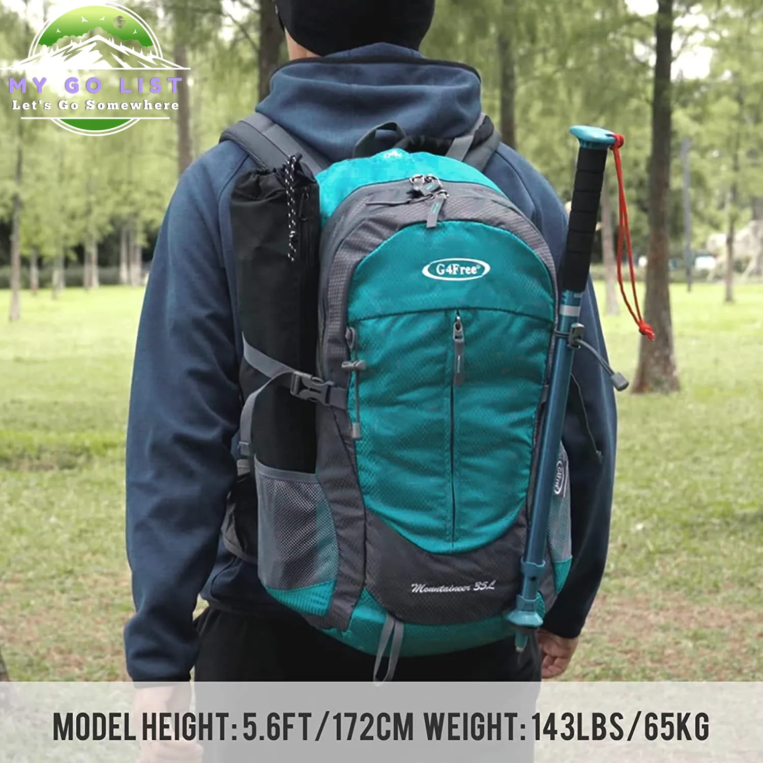 35L Hiking Backpack Water Resistant Travel Daypack