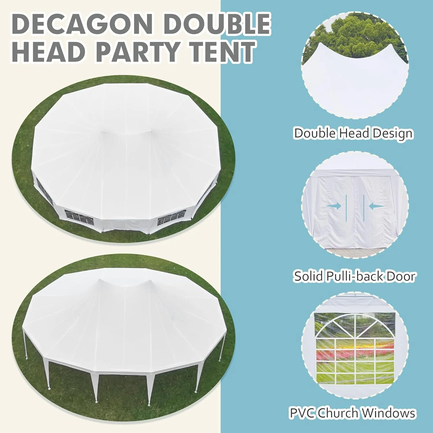 EROMMY 29x23 White Wedding Tent