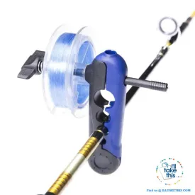 Fishing Rod attachable Fishing Line Spooler System - any Reel relined without any twists or tangles