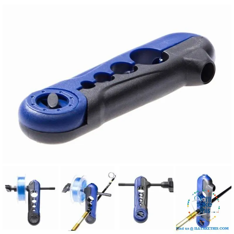 Fishing Rod attachable Fishing Line Spooler System - any Reel relined without any twists or tangles