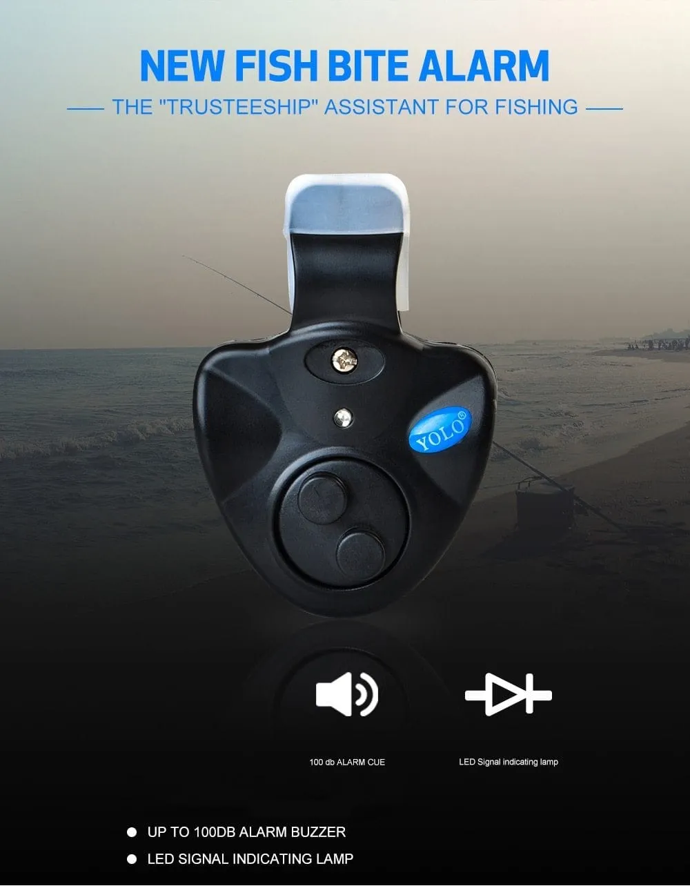 Fishing Rod Clip-On Bite Alarm