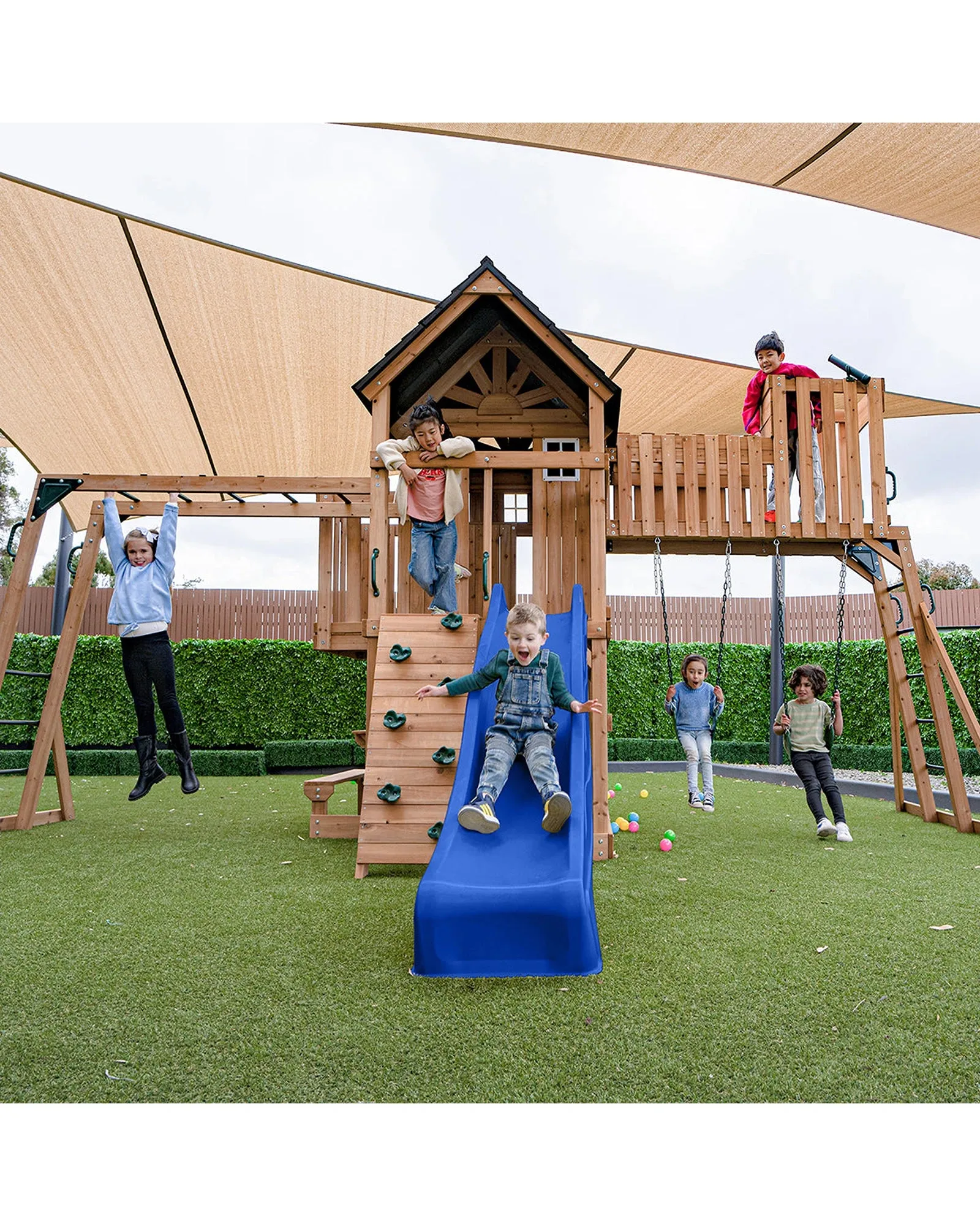 Lifespan Kids Kensington Play Centre Set with 2.2m Blue Slide