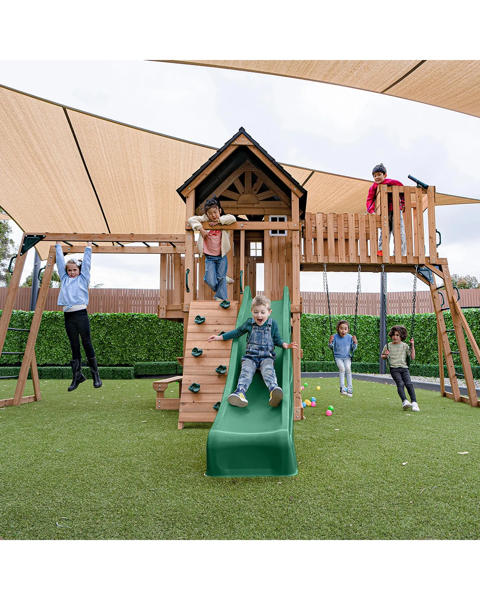 Lifespan Kids Kensington Play Centre Set with 2.2m Green Slide