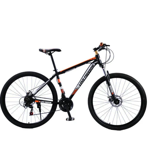 Love Freedom 21/24 Speed Aluminum Alloy Bicycle  29 Inch Mountain Bike Variable Speed Dual Disc Brakes Bike Free Deliver