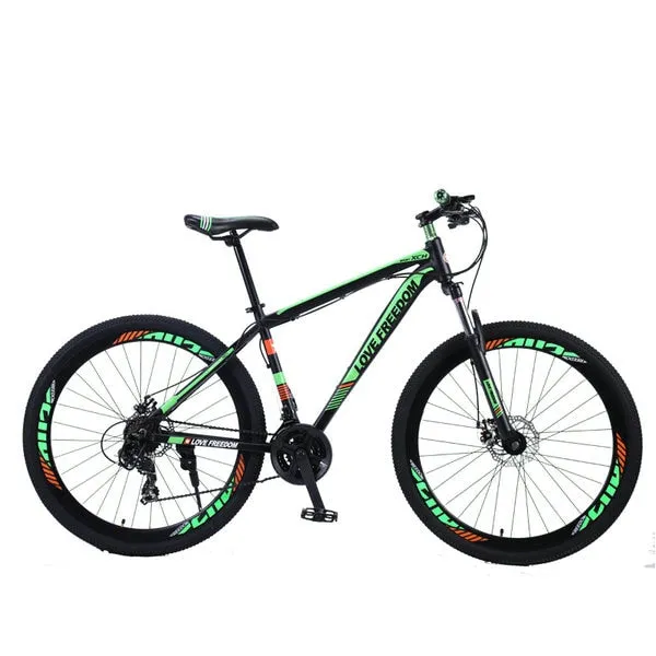 Love Freedom 21/24 Speed Aluminum Alloy Bicycle  29 Inch Mountain Bike Variable Speed Dual Disc Brakes Bike Free Deliver