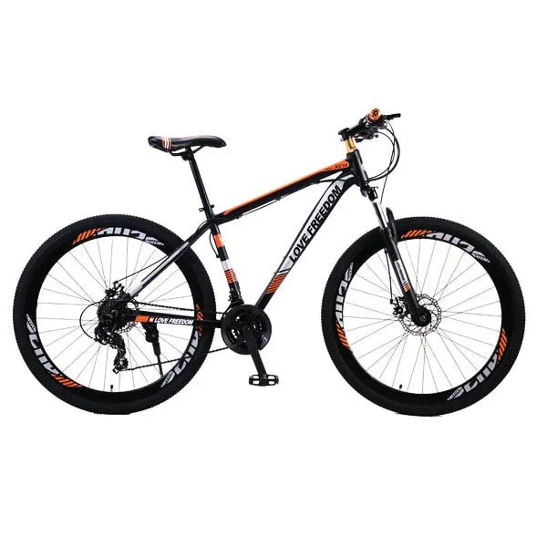 Love Freedom 21/24 Speed Aluminum Alloy Bicycle  29 Inch Mountain Bike Variable Speed Dual Disc Brakes Bike Free Deliver
