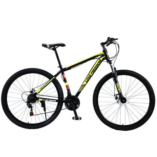Love Freedom 21/24 Speed Aluminum Alloy Bicycle  29 Inch Mountain Bike Variable Speed Dual Disc Brakes Bike Free Deliver