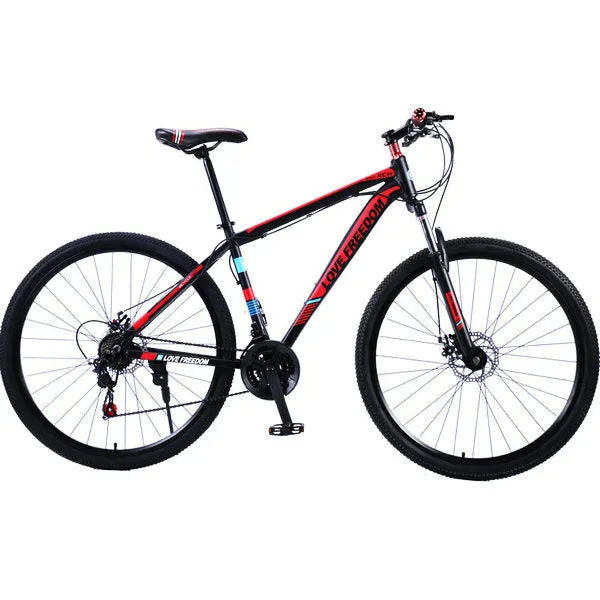 Love Freedom 21/24 Speed Aluminum Alloy Bicycle  29 Inch Mountain Bike Variable Speed Dual Disc Brakes Bike Free Deliver