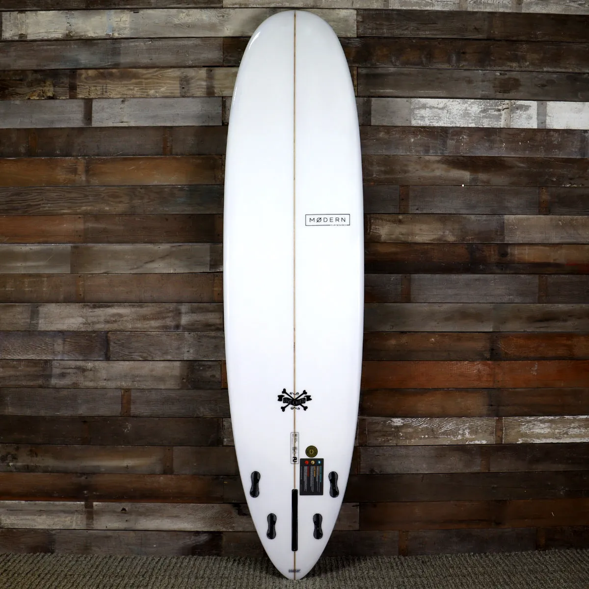 Modern Love Child 8'0 x 22 ½ x 3 ⅜ Surfboard - Grey Orange Pinlines • DAMAGED
