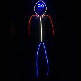 RED WHITE and BLUE Super Limited Edition LED stickman suit