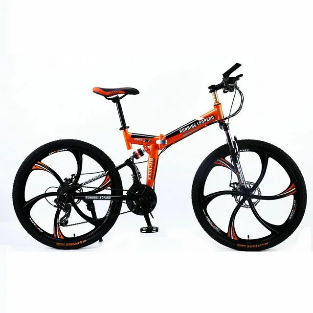 Running Leopard foldable bicycmountain bike 26-inch steel 21-speed bicycles dual disc brakes  road bikes racing bicyc BMX Bik