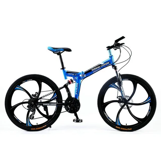 Running Leopard foldable bicycmountain bike 26-inch steel 21-speed bicycles dual disc brakes  road bikes racing bicyc BMX Bik