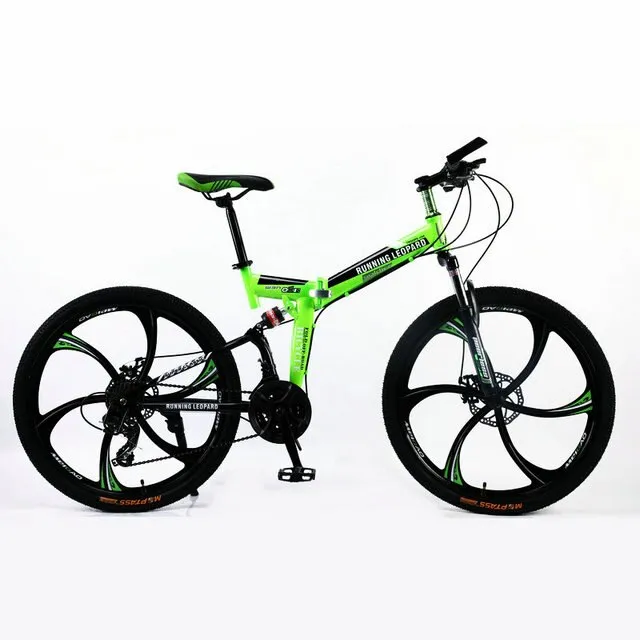Running Leopard foldable bicycmountain bike 26-inch steel 21-speed bicycles dual disc brakes  road bikes racing bicyc BMX Bik