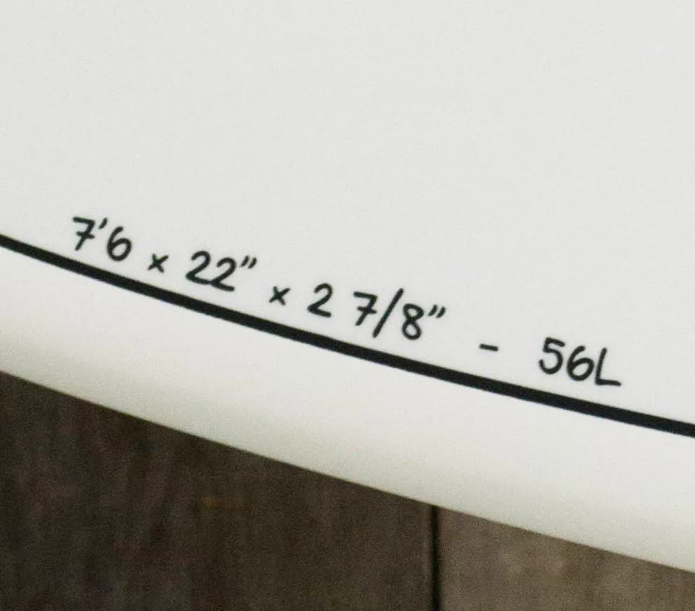 Torq Chancho 7'6 x 22 x 2 7/8 Surfboard - White