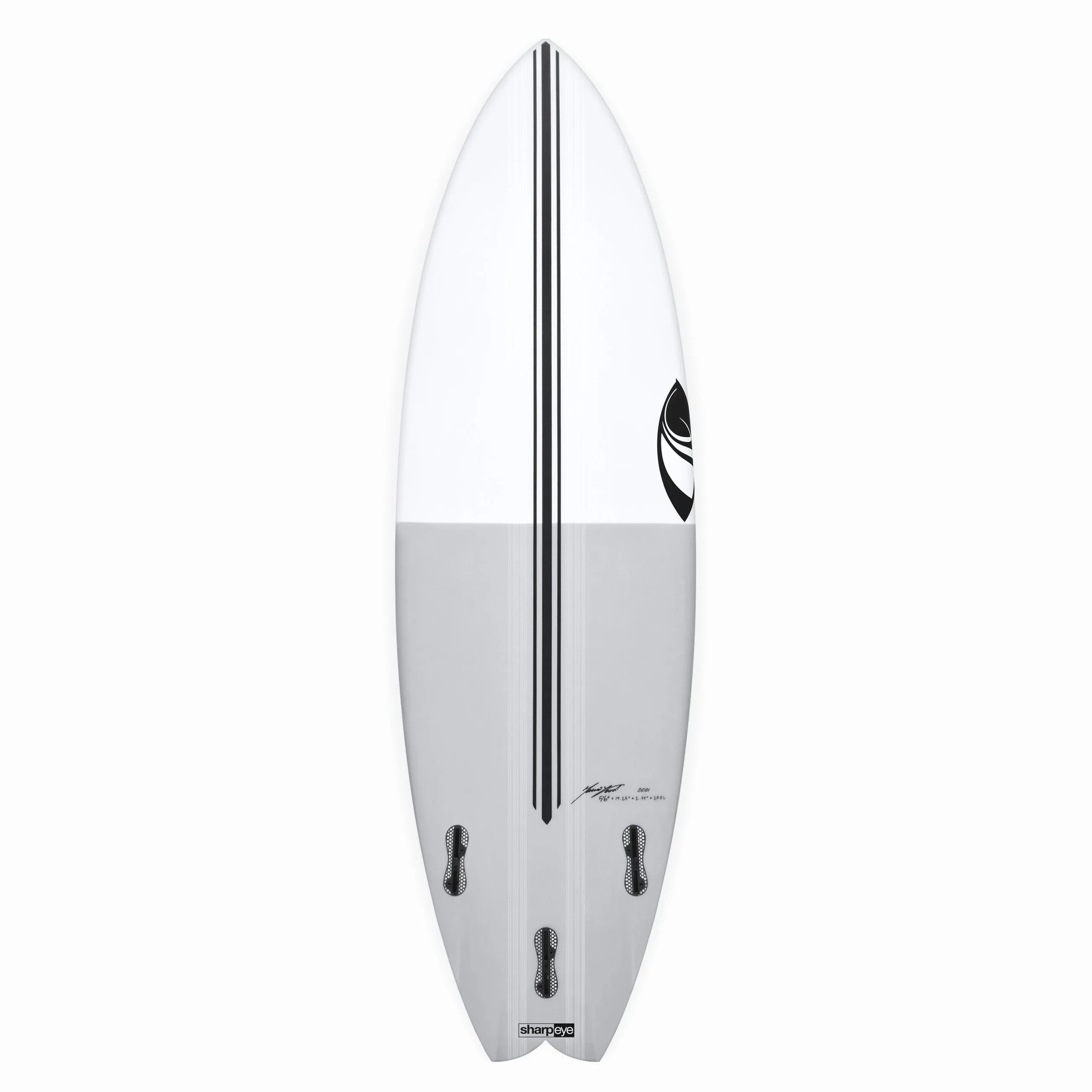 TWIN TURBO (E3 LITE) 5'8" x 19.63 X 2.5 - 30.00L, Swallow, 3x  FCS 2 Fin Boxes, Epoxy E3 - ID:926763