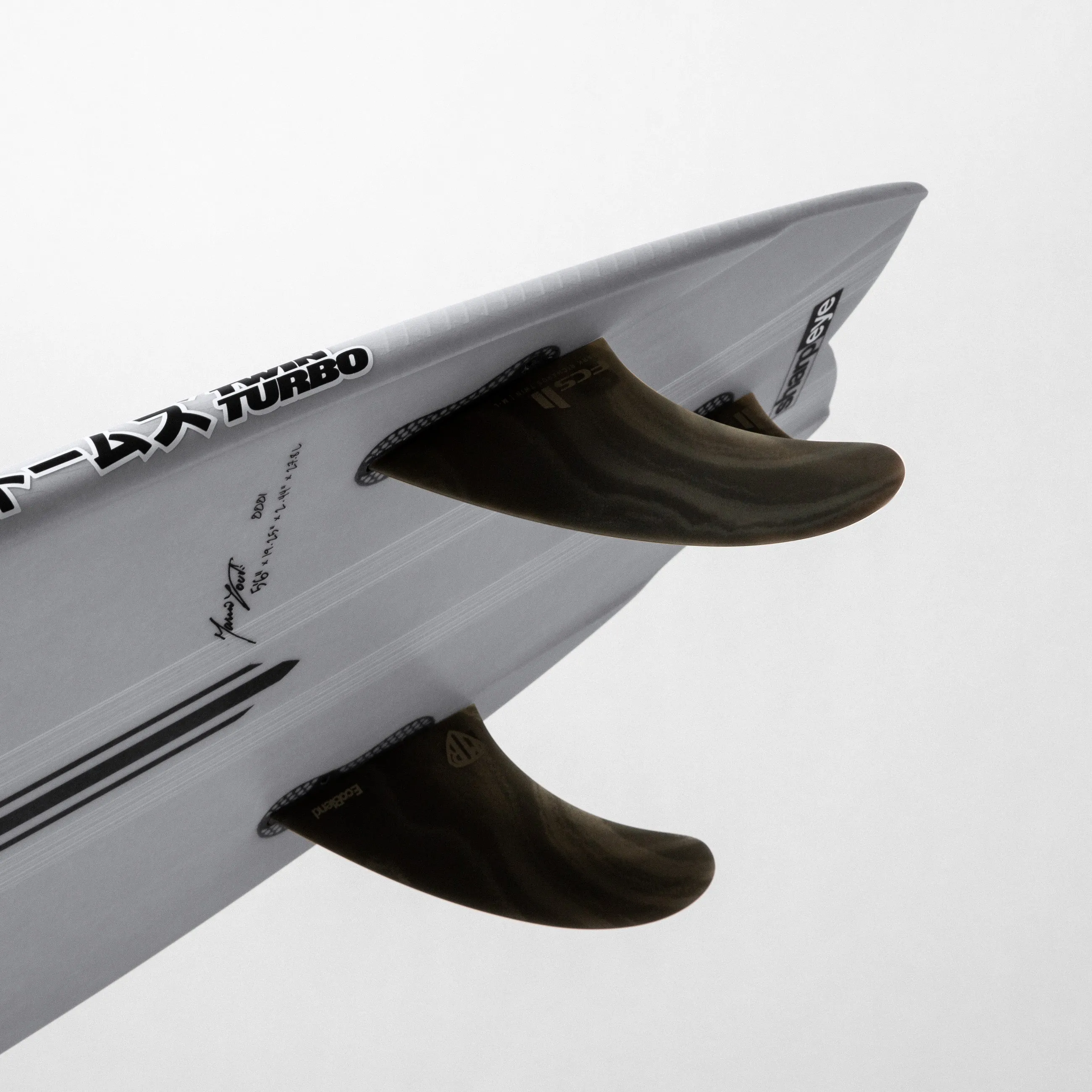 TWIN TURBO (E3 LITE) 5'9" x 19.75 X 2.5 - 30.60L, Swallow, 3x  Futures Fin Boxes, Epoxy E3 - ID:875754