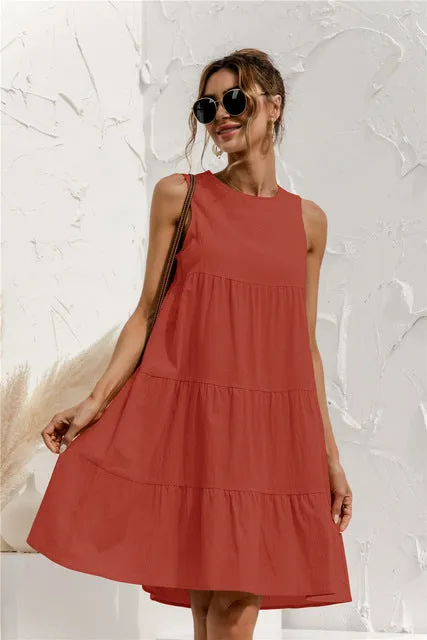 Women's Cool Cotton Summer Swing Dress