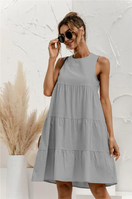 Women's Cool Cotton Summer Swing Dress