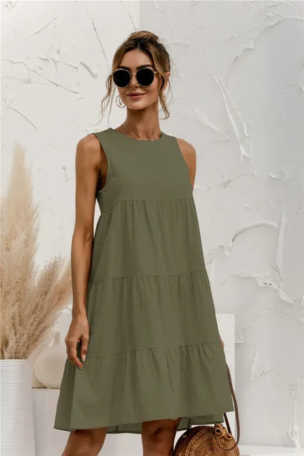 Women's Cool Cotton Summer Swing Dress