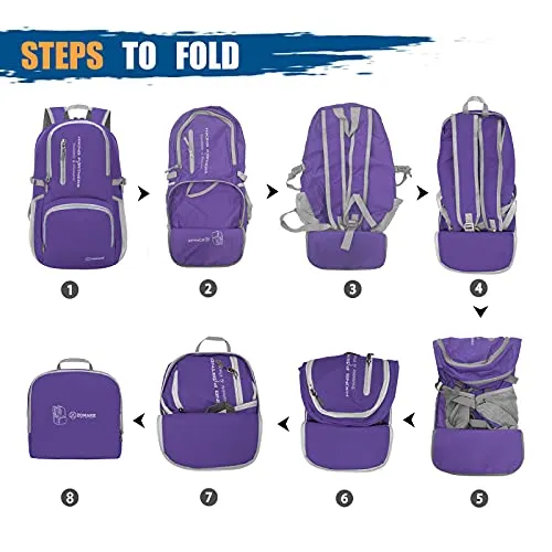 ZOMAKE Lightweight Packable Backpack Water Resistant Hiking Daypack, Small Travel Backpack for Women Men