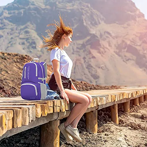 ZOMAKE Lightweight Packable Backpack Water Resistant Hiking Daypack, Small Travel Backpack for Women Men